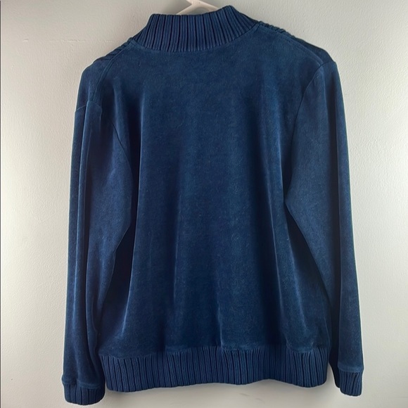 Draper's and Damons Petites Blue Women's Velvet Jacket Small - Picture 6 of 7